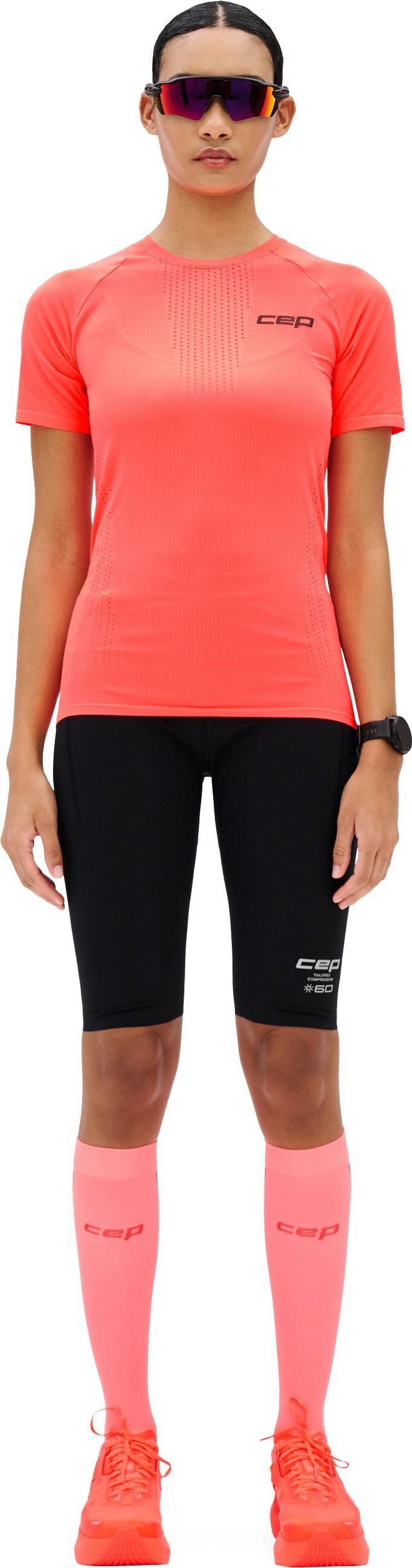 CEP CEP Run Shirt Short Funktionsshirt Damen - neon coral - 0 | SportScheck