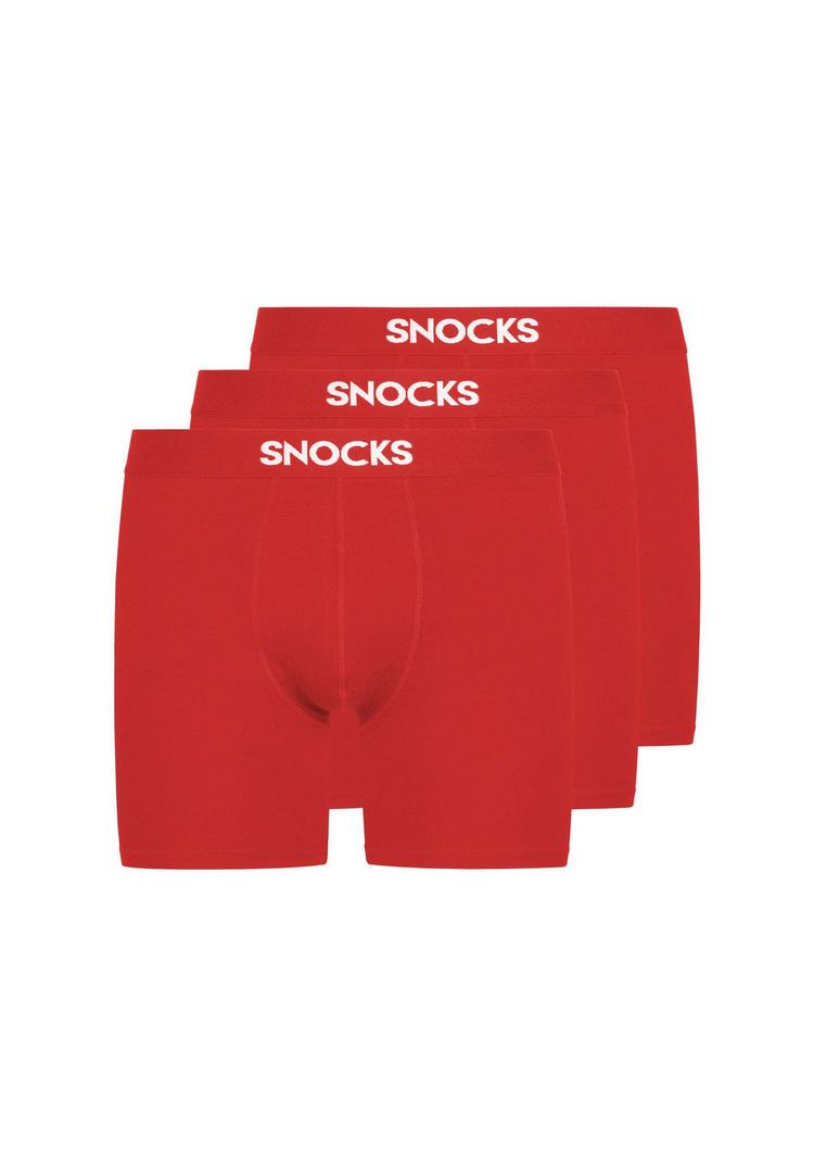 Snocks Snocks Boxershorts mit l&auml;ngerem Bein 3er Pack Unterhose Herren - Hibiscus - 0 | SportScheck