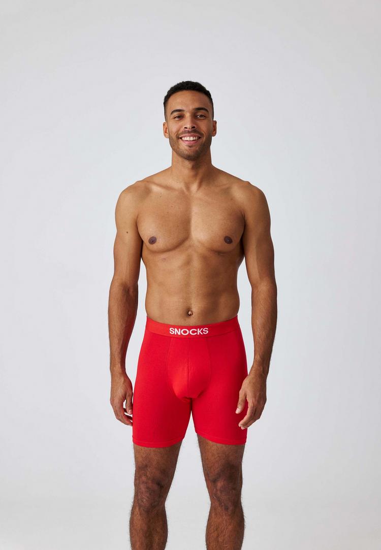 Snocks Snocks Boxershorts mit l&auml;ngerem Bein 3er Pack Unterhose Herren - Hibiscus - 1 | SportScheck