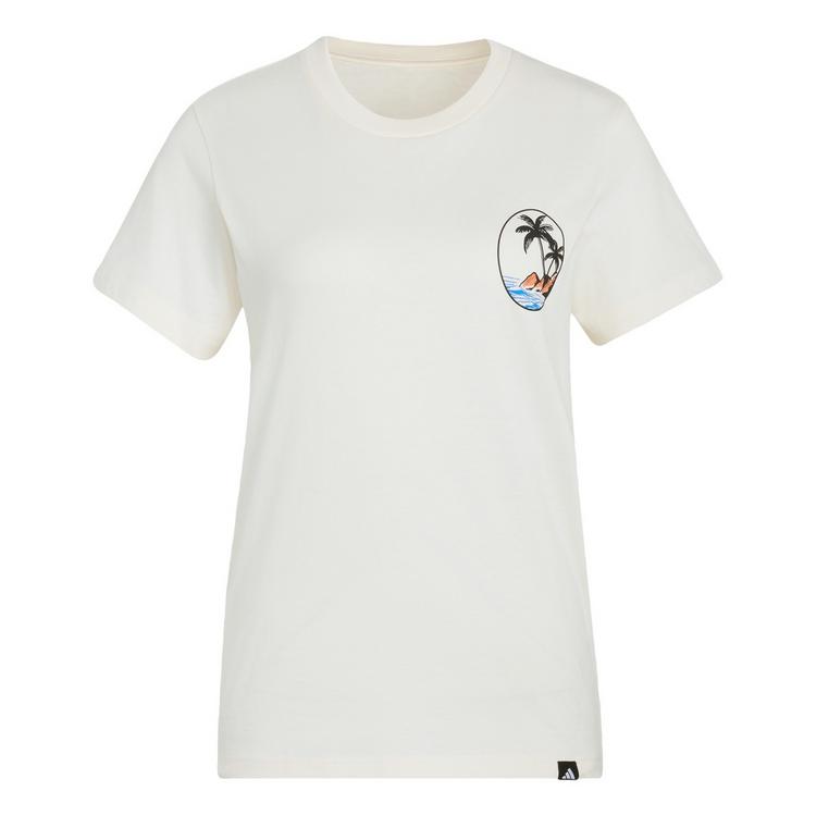 adidas adidas SUMMER SLIDE GRAPHIC T-SHIRT2 T-Shirt Damen - Off White - 0 | SportScheck