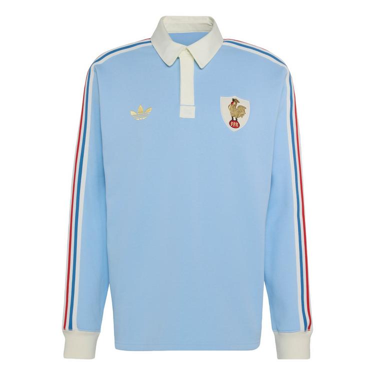 adidas adidas Frankreich Rugby 120 Years Crunch Pololangarmshirt Herren - Clear Sky - 0 | SportScheck