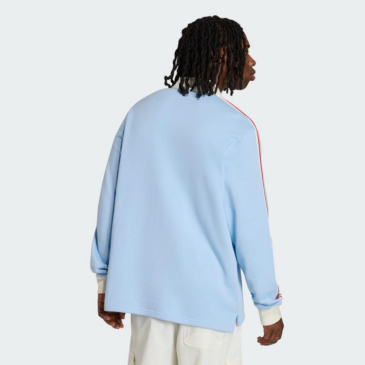 adidas adidas Frankreich Rugby 120 Years Crunch Pololangarmshirt Herren - Clear Sky - 1 | SportScheck