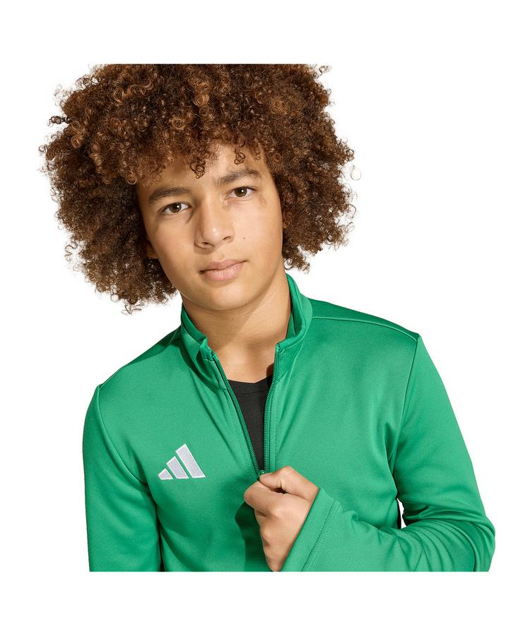 adidas adidas Entrada 26 Trainingsjacke Kids Dunkel Trainingsjacke Kinder - gruenweiss - 2 | SportScheck