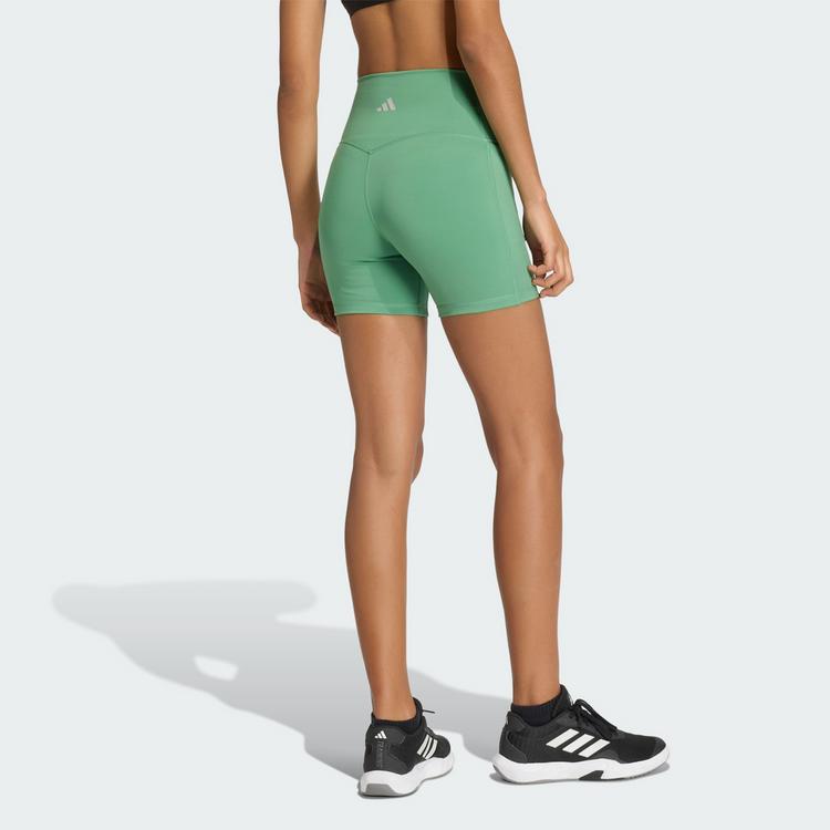 adidas adidas 3-Streifen Studio All Me Booty Tights Damen - Preloved Green - 1 | SportScheck