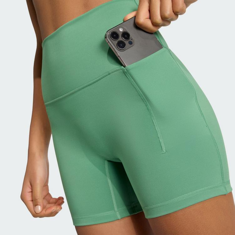 adidas adidas 3-Streifen Studio All Me Booty Tights Damen - Preloved Green - 0 | SportScheck