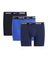 Nike Boxer Brief 3Pk Boxershort Wei&szlig; Unterhose Herren - blau