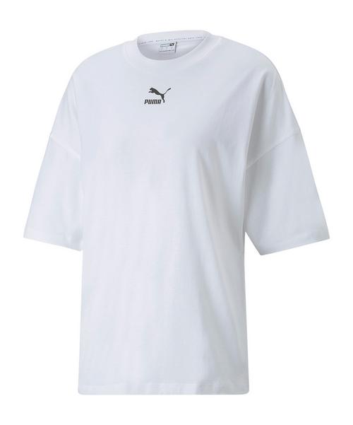 PUMA Classics Oversized T-Shirt Damen Wei&szlig; T-Shirt Damen