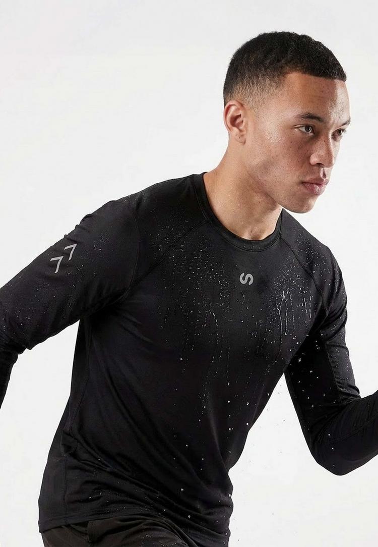 Snocks Snocks Laufshirt langarm Herren Funktionsshirt Herren - Schwarz - 4 | SportScheck