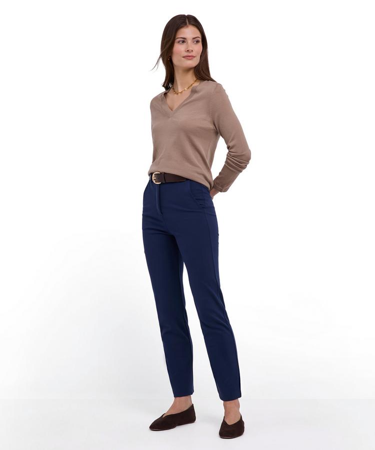 Falke Falke Merino X-fine V-Neck Strickpullover Damen - sesame (4390) - 1 | SportScheck