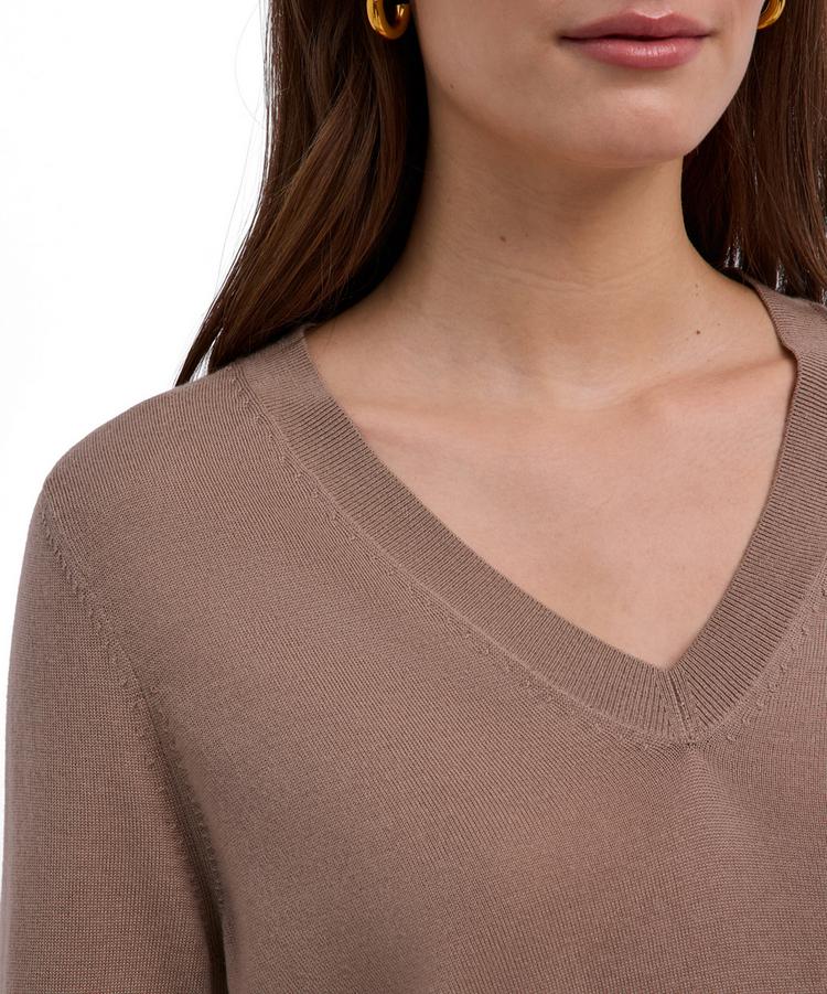 Falke Falke Merino X-fine V-Neck Strickpullover Damen - sesame (4390) - 2 | SportScheck