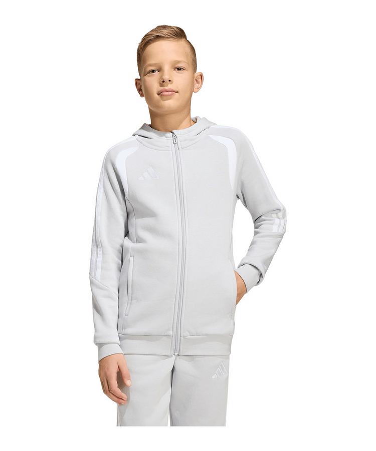 adidas adidas Tiro 26 League Kapuzenjacke Kids Trainingsjacke Kinder - grauweiss - 0 | SportScheck