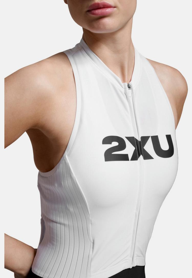 2XU 2XU Light Speed React Trisuit Triathlonanzug Damen - black-white - 6 | SportScheck