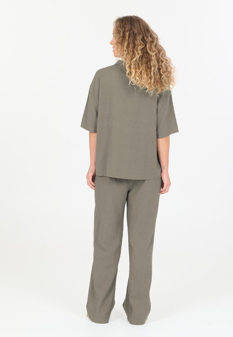 NOU NOU Natasha Kurzarmhemd Damen - 3211 Smokey Olive - 3 | SportScheck