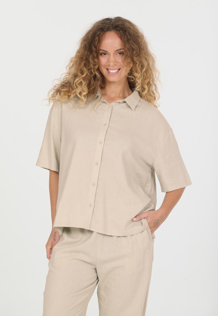 NOU NOU Natasha Kurzarmhemd Damen - 1308 Nou Sand - 1 | SportScheck