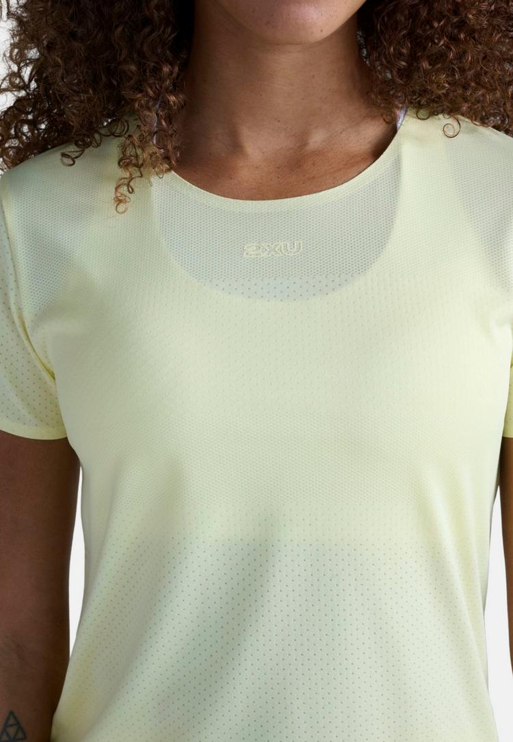2XU 2XU Light Speed Tech Tee Funktionsshirt Damen - lemon ice-lemon reflective - 6 | SportScheck