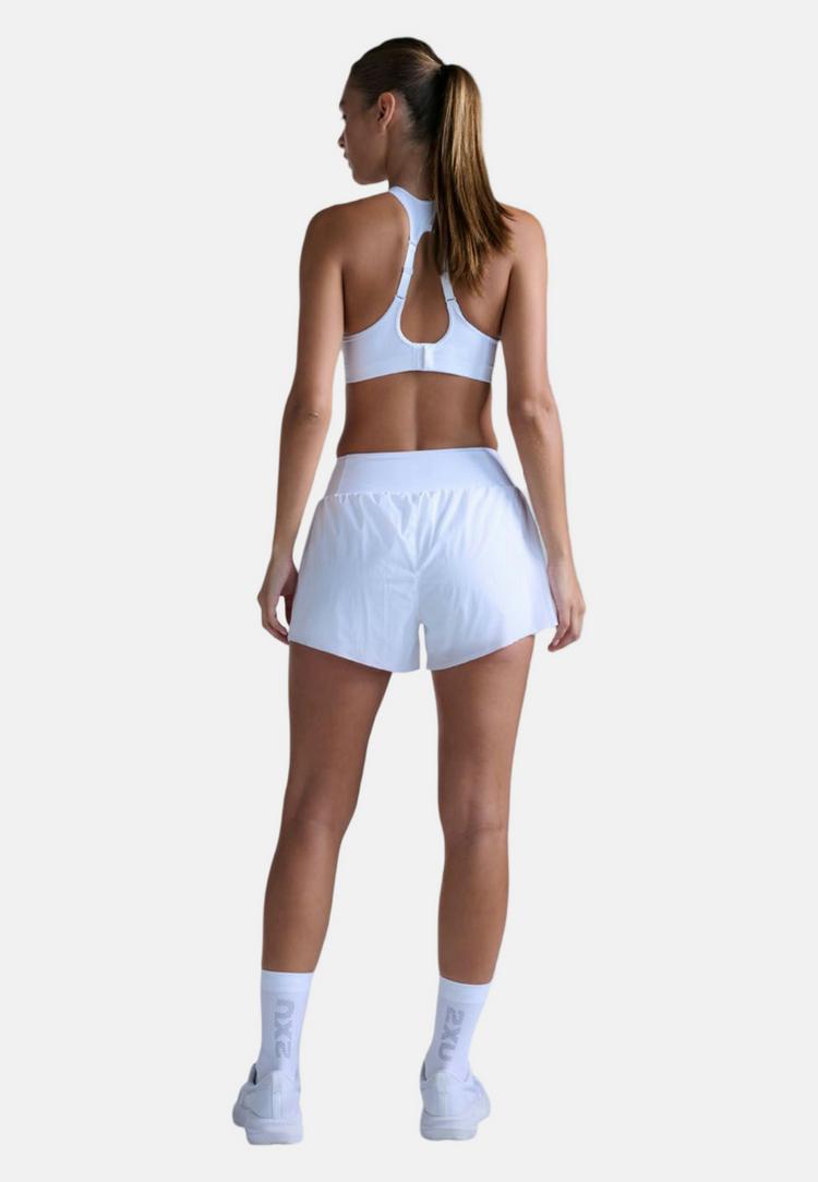 2XU 2XU Aero Hi-Rise 2-in-1 3 Inch Shorts Funktionsshorts Damen - white-silver reflective - 2 | SportScheck