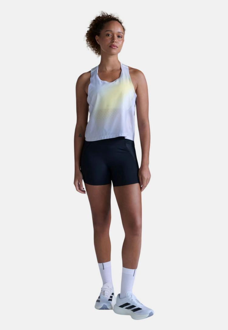 2XU 2XU Light Speed React Crop Singlet Funktionsshirt Damen - lemon mist-white reflective - 0 | SportScheck