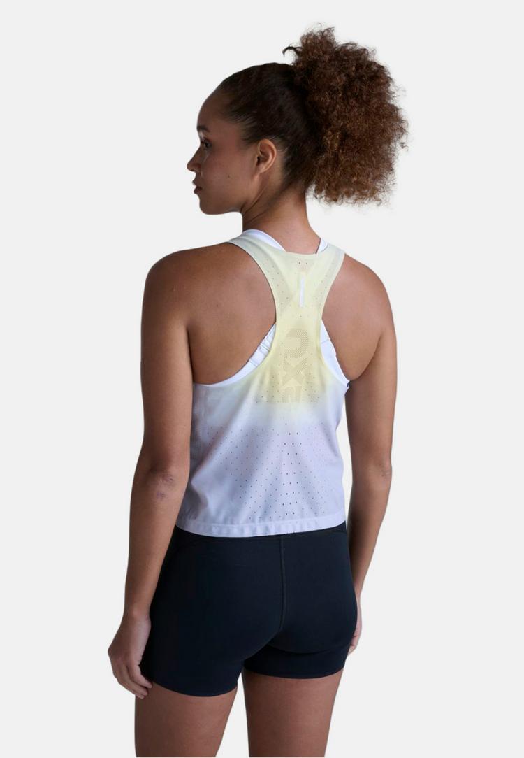 2XU 2XU Light Speed React Crop Singlet Funktionsshirt Damen - lemon mist-white reflective - 5 | SportScheck