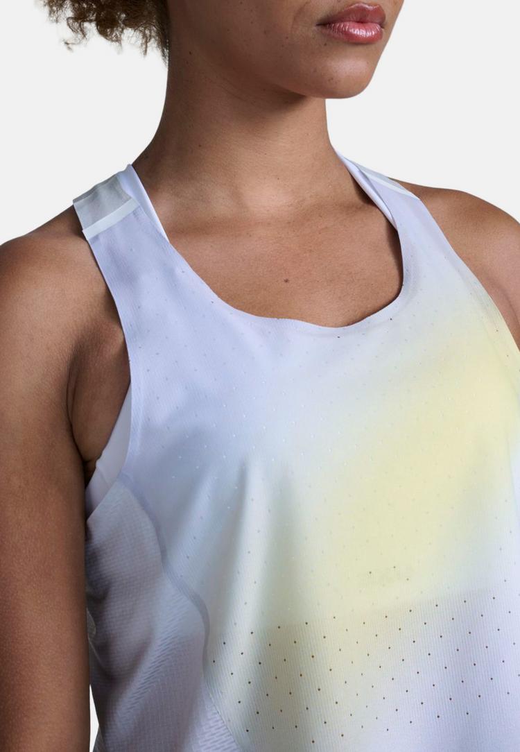 2XU 2XU Light Speed React Crop Singlet Funktionsshirt Damen - lemon mist-white reflective - 7 | SportScheck