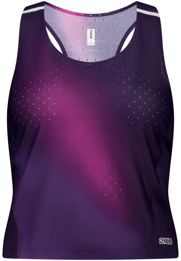 2XU 2XU Light Speed React Crop Singlet Funktionsshirt Damen - violet mist-lavender reflect - 0 | SportScheck