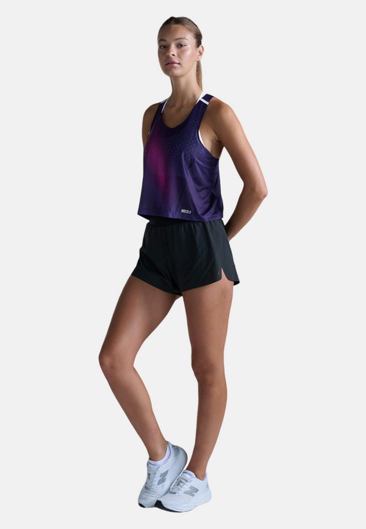 2XU 2XU Light Speed React Crop Singlet Funktionsshirt Damen - violet mist-lavender reflect - 1 | SportScheck