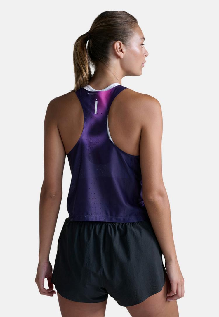 2XU 2XU Light Speed React Crop Singlet Funktionsshirt Damen - violet mist-lavender reflect - 3 | SportScheck