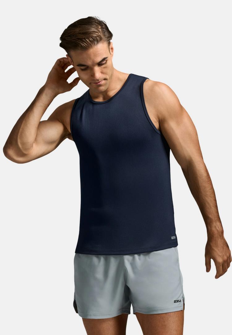 2XU 2XU Aero Mesh Tank Funktionsshirt Herren - midnight-silver reflective - 0 | SportScheck