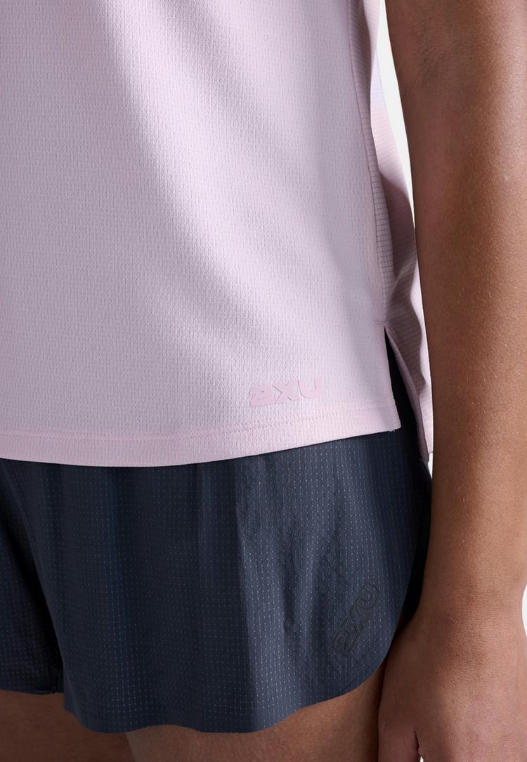 2XU 2XU Aero Mesh Tee Funktionsshirt Damen - pink frost-pinkfrostreflective - 4 | SportScheck