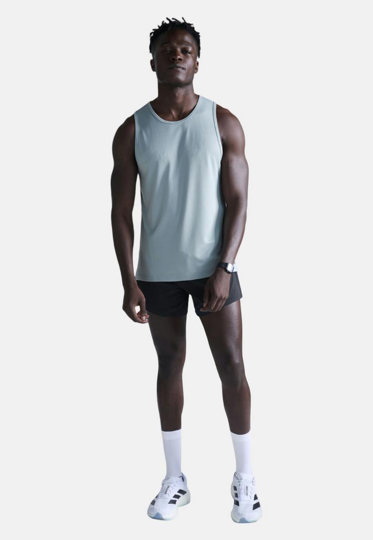 2XU 2XU Aero Mesh Tank Funktionsshirt Herren - smoke blue-black reflective - 0 | SportScheck