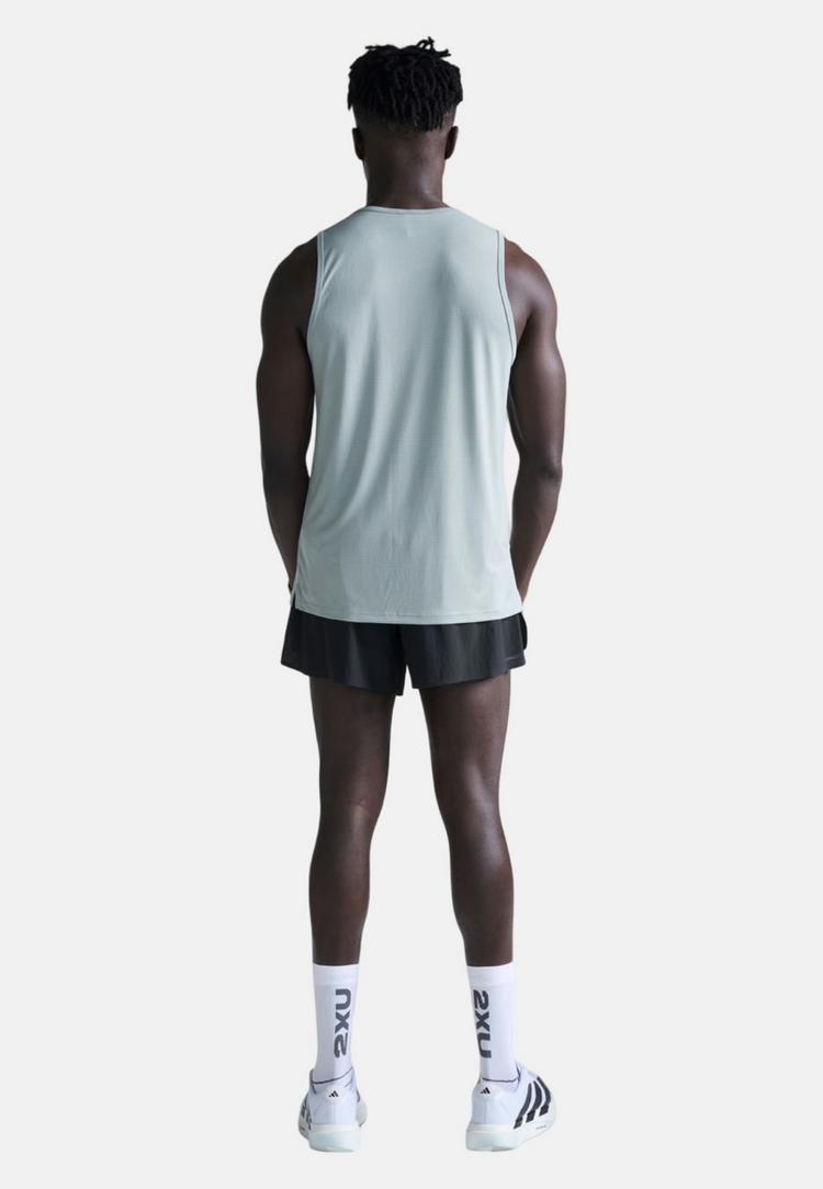 2XU 2XU Aero Mesh Tank Funktionsshirt Herren - smoke blue-black reflective - 2 | SportScheck