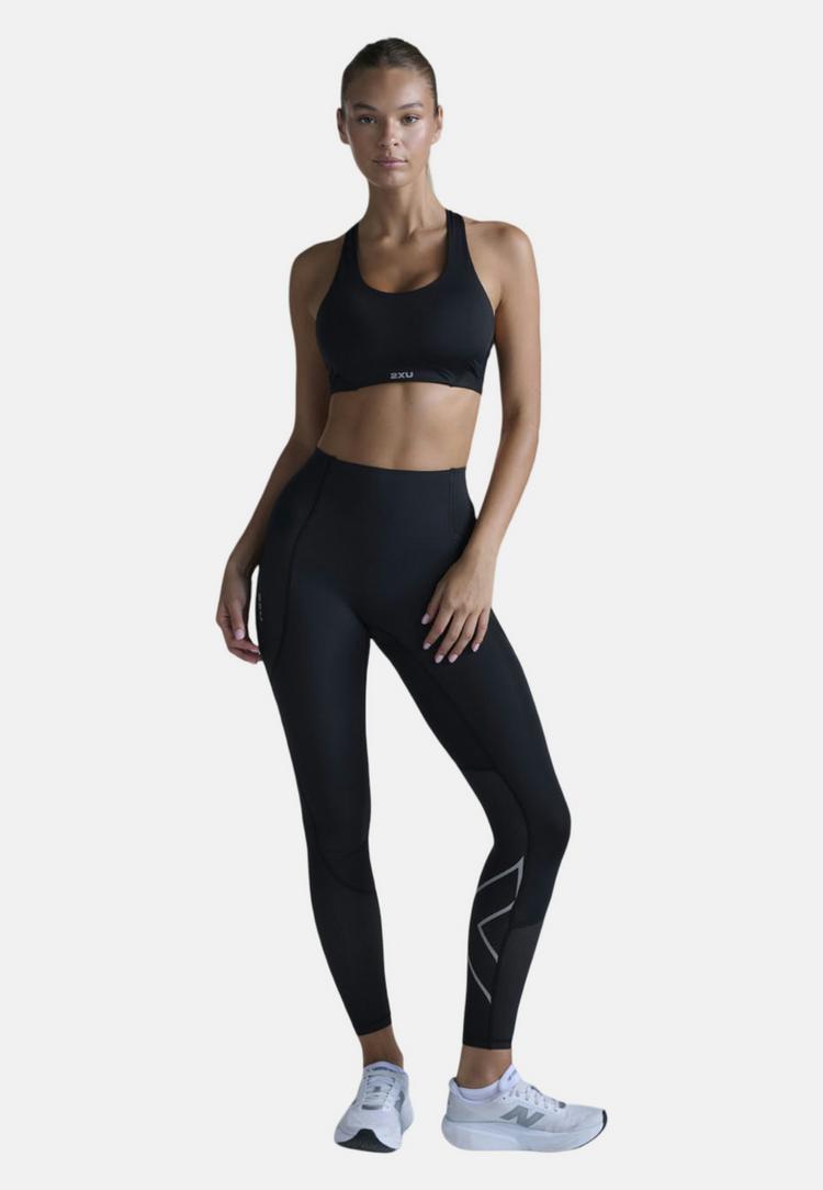2XU 2XU Aero Mesh Hi-Rise Tights Tights Damen - black-silver reflective - 0 | SportScheck