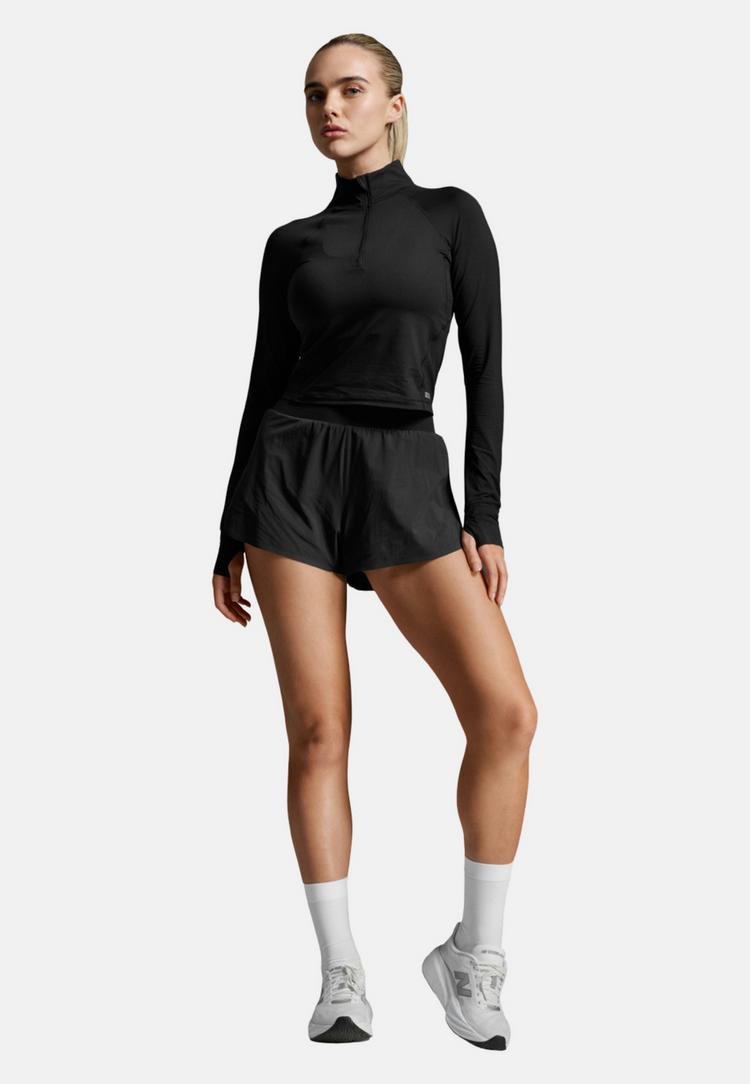 2XU 2XU Womens Aero Waffle 1/2 Zip Funktionsshirt Damen - black-silver reflective - 0 | SportScheck