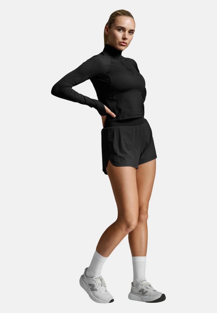 2XU 2XU Womens Aero Waffle 1/2 Zip Funktionsshirt Damen - black-silver reflective - 1 | SportScheck