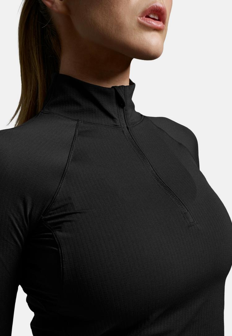 2XU 2XU Womens Aero Waffle 1/2 Zip Funktionsshirt Damen - black-silver reflective - 6 | SportScheck