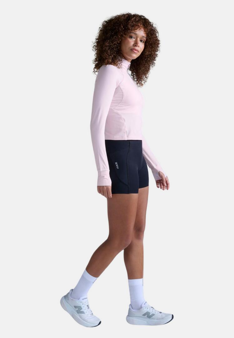 2XU 2XU Womens Aero Waffle 1/2 Zip Funktionsshirt Damen - pink frost-pink reflective - 1 | SportScheck