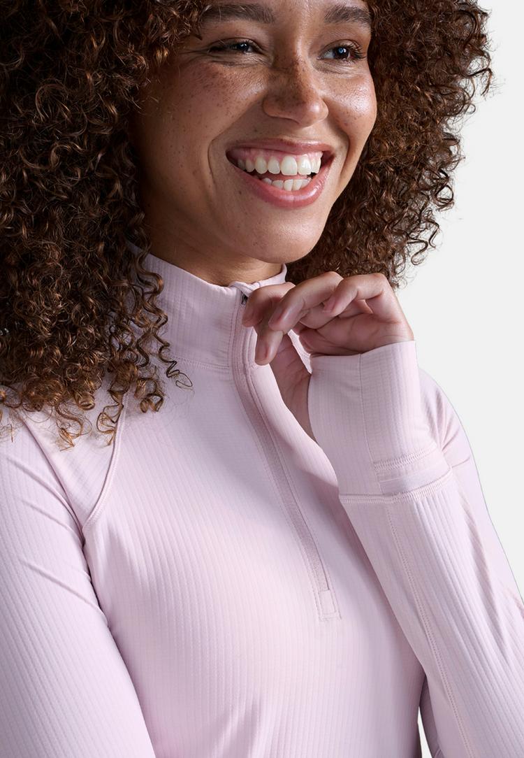 2XU 2XU Womens Aero Waffle 1/2 Zip Funktionsshirt Damen - pink frost-pink reflective - 3 | SportScheck