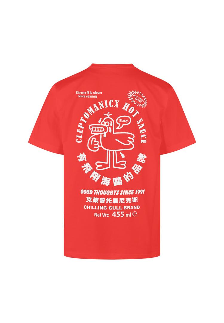 Cleptomanicx Cleptomanicx Printshirt Herren - Chinese Red - 0 | SportScheck