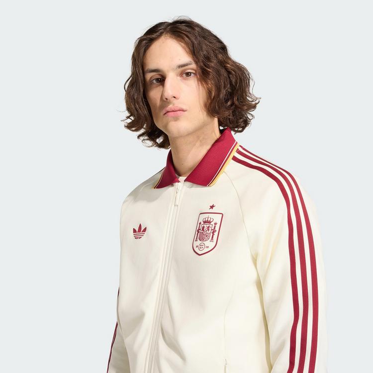adidas adidas Spanien Anthem Ausw&auml;rtsjacke Trainingsanzug Herren - Off White - 0 | SportScheck