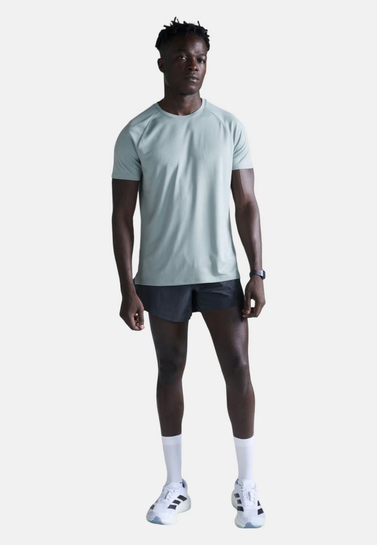 2XU 2XU Aero Mesh Tee Funktionsshirt Herren - smoke blue-black reflective - 0 | SportScheck