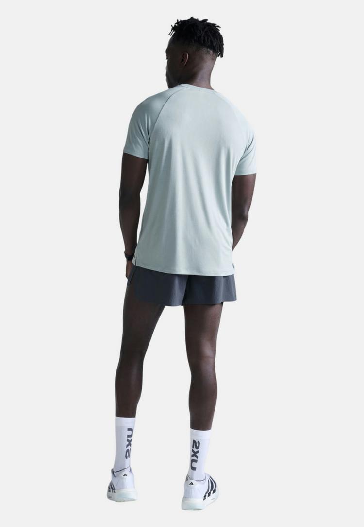 2XU 2XU Aero Mesh Tee Funktionsshirt Herren - smoke blue-black reflective - 2 | SportScheck