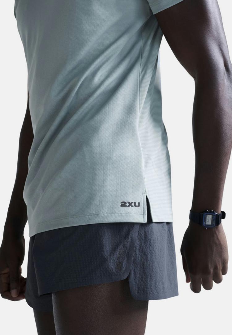 2XU 2XU Aero Mesh Tee Funktionsshirt Herren - smoke blue-black reflective - 5 | SportScheck