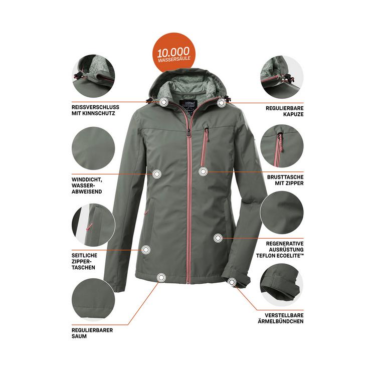 KILLTEC KILLTEC KOS 89 WMN SFTSHLL JCKT Softshelljacke Damen - Gr&uuml;n2044 - 3 | SportScheck