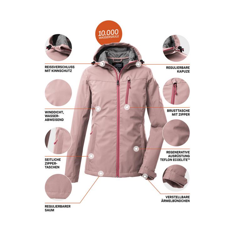 KILLTEC KILLTEC KOS 89 WMN SFTSHLL JCKT Softshelljacke Damen - Rose4037 - 3 | SportScheck