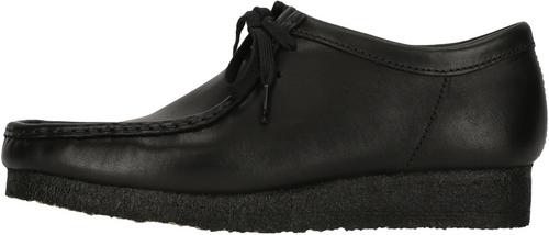 Clarks Originals Wallabee Black Leather Halbschuhe Herren