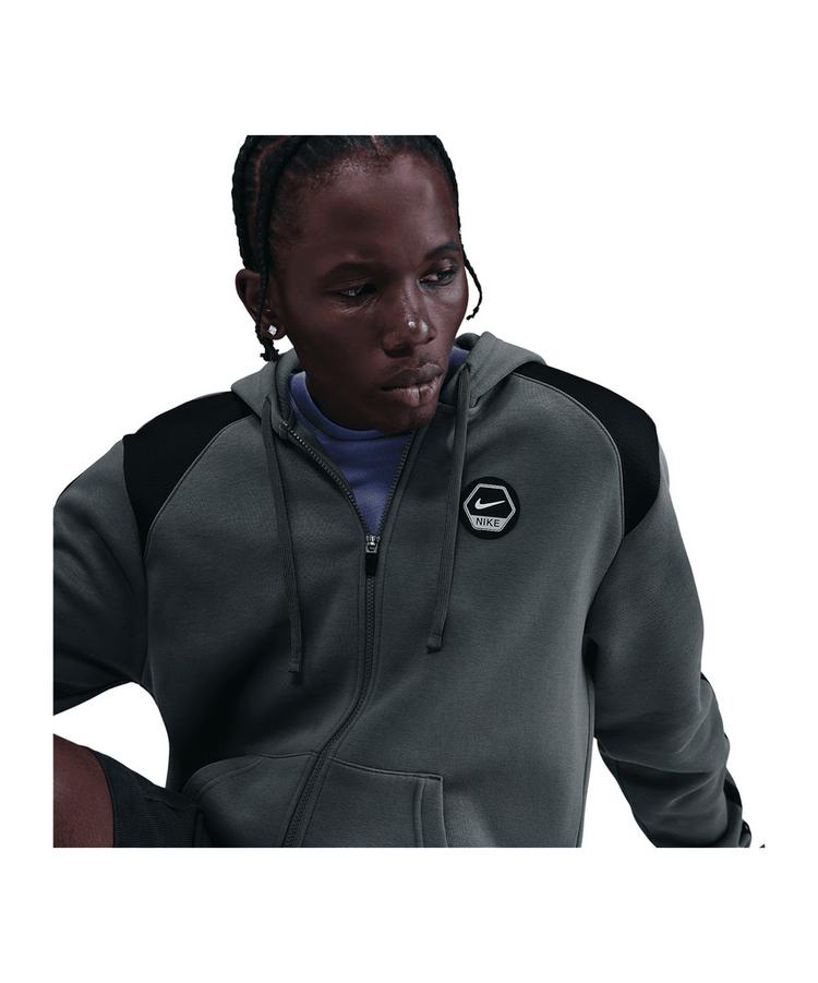 Nike Nike NSW Club Hoody Sweatjacke Herren - grauschwarz - 0 | SportScheck