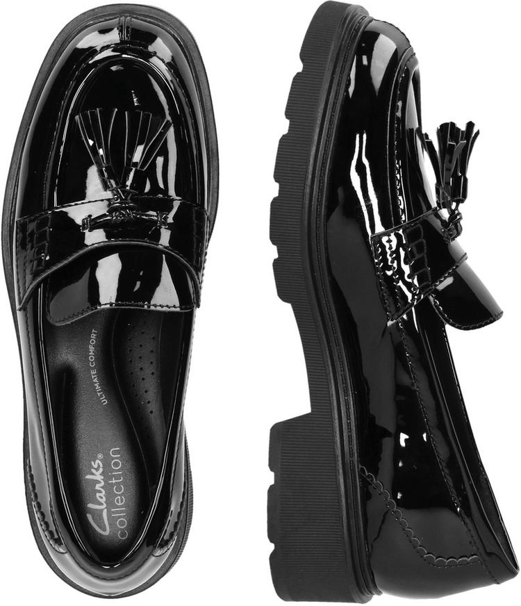Clarks Clarks Lauryl Tassel Halbschuhe Damen - 1218 Black Pat - 2 | SportScheck