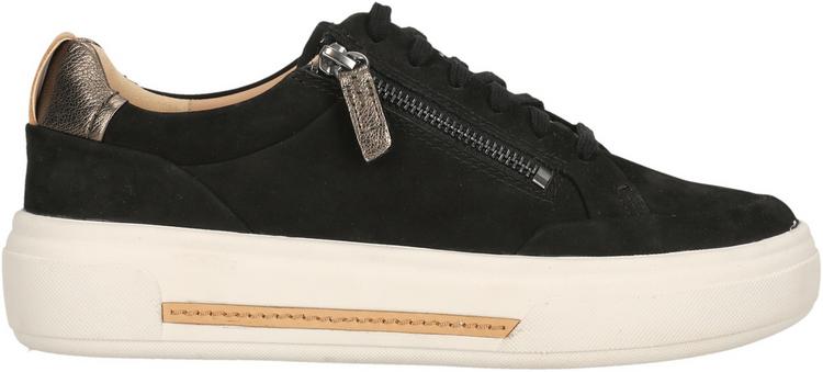 Clarks Clarks Hollyhock Zip Sneaker Damen - 1217 Black Nubuck - 0 | SportScheck
