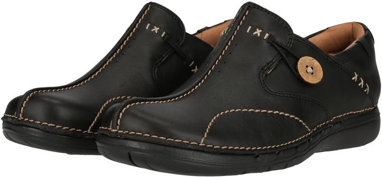 Clarks Clarks Un Loop Slipper Damen - 1216 Black Leather - 1 | SportScheck