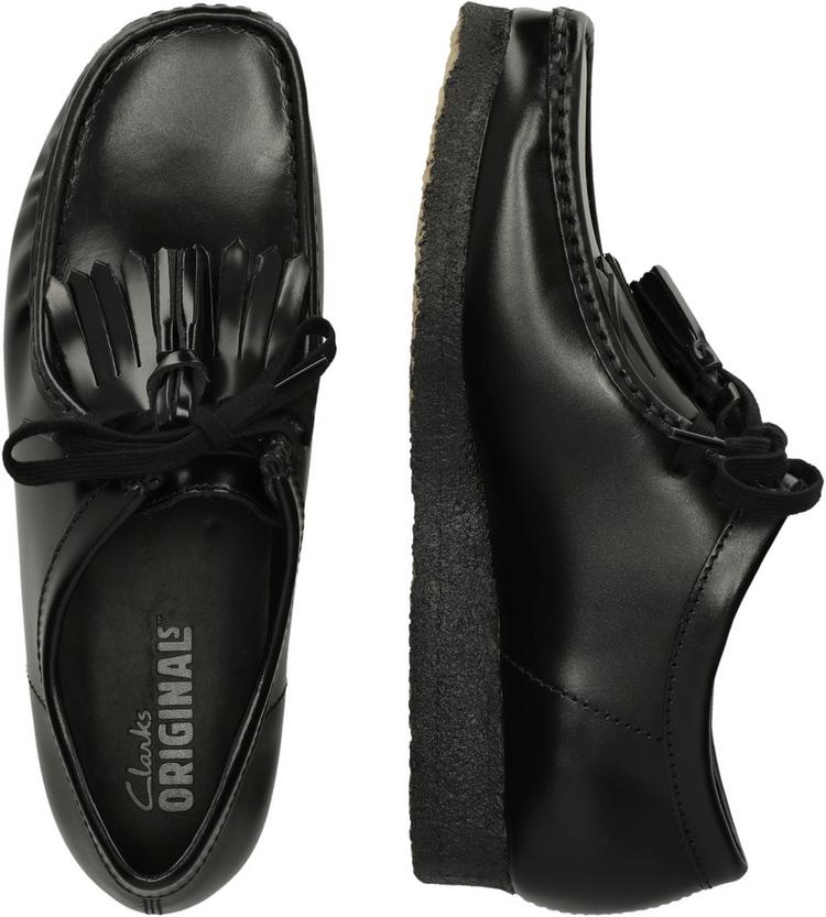 Clarks Originals Clarks Originals Wallabee Halbschuhe Herren - 1216A Blk HiShine Lea - 2 | SportScheck