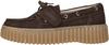 Clarks Torhill Boat Halbschuhe Damen - 5230 Dark Brown Suede